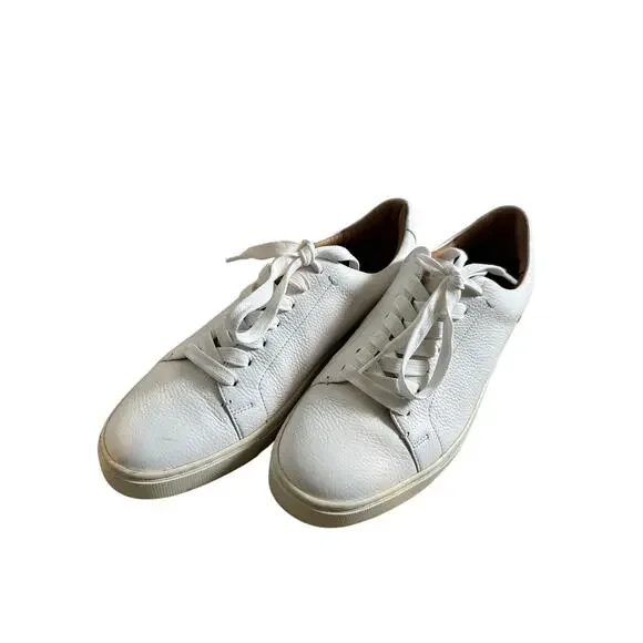 Frye Gia White Leather Sneakers W’s Size 9 - Picture 2 of 7
